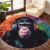 JAXIUOF Gorilla Rugs for Bedroom, Monkey Round Rug 8ft