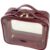 JAZD Clear Makeup Bag Toiletry Bag for Women Cosmetic Case Large Capacity Travel Make Up Bag Organizer Transparent Storage Compartment TSA Approved (GLAZED BURGUNDY)