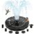 Jbobbju Solar Fountain for Bird Bath, 3.5W Floating Solar Water Fountain with 6 Spray Nozzles & 4 Fixing Rods, Upgraded Solar Water Fountain for Garden, Patio, Pond, Pool and Outdoor Water Features