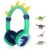 JBUNION Dinosaur Wireless Headphones for Kids, Bluetooth Kids Headphones with Safe Volume 85dB, 3.5mm Wired Cable, Toddlers Boys Headset for iPad Tablet Home Travel