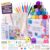 JC CRAFT Beginner Crochet Kit – 81 Piece Starter Set with 15 Colorful Yarns, Ergonomic Hooks, Complete Supplies, White Tote Bag, Accessories Case, Guide Book & Online Video Lessons