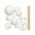 JCRBILW Set Solar System Model Kit ARY Kit Foam Sphere Set Wooden Stick Set Unpainted for Custom Models Suitable for STEM Classes Learning demonstrations School displays
