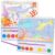 JCREN Paint with Water Books for Kids, Watercolor Coloring Book Mess Free Watercolor Painting Set, Arts and Crafts Water Color Paint Kit Birthday Gifts for Kids Toddlers 3-5 Boys Girls(Sea)