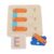 Jeanoko Letter Construction Puzzle Set for Thinking Training and Hand Eye Coordination for Kids 36 Months and Up, EcoFriendly Wooden Blocks, 17 X 17cm