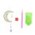 Jeanoko Rhinestone Painting Cute Moon Pattern Craft Kit for Kids DIY Projects, Decorative Home Decor, Acrylic and Rhinestones, Complete with Tools