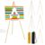 JEAWIWI 6 Pcs Lightweight Easel Stand, 66 Inch, Gold, with Portable Bags