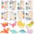 JellyArch 24 Set Dinosaur Party Favors Dinosaur Wood Painting Kit DIY Art Party Supplies Unfinished Wooden Animal Cutouts Coloring Crafts Thank You for Coming Gifts for Birthday Goodie Bags Gifts