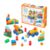 Jelly Blox Construction Site Set | Includes 75 Pieces | Toddler & Preschool Building Blocks Kids Can Squeeze, Stretch, Squish | MESH ACCREDITED | Safety Tested & Ouch-Free | Sensory Play Toy Ages 2+