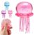 Jellyfish Squishy,Jellyfish Design Squeeze Stress Ball,Drop Malt Sugar Balls for Anxiety Stress,Sensory Toy with a Super Solid Squish for Adult (Pink)