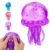 Jellyfish Squishy Toy, 3.93in Slow Rising Sugar Ball Filled Sensory Fidget, Ultra Soft TPR Anxiety Relief Squeeze Toy for Adults & Kids, Cute Ocean Decor Stress Ball for Party Gifts (Purple)