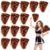 Jenaai 10 Pcs Metallic Foil Textured Team Spirit Shakers Bulk Pet Cheerleader Pom Poms for Sports Events Fan Football Basketball Volleyball Squad Party Dance Soccer Party Decor(Black and Orange)