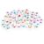 Jenivaint Acrylic Heart Beads, 100PCS Mixed Color Oblate Craft Beads