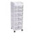 JenyunTech 6-Drawer Rolling Storage Cart Clear Plastic Cart Organizer 14″ x 12″ x 34″ Freestanding Storage Cabinet with Casters for Living Rooms, Bedrooms, Kitchens, Offices