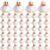 Jerify 100 Pcs Spooky Ghost Rubber Ducks Halloween Bath Toys Fun Cute White Squirt Toys for Kids, Halloween Pool Party Favors & Collectibles, 4 Styles