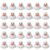 Jerify 24 Pcs Spooky Ghost Rubber Ducks Halloween Bath Toys Fun Cute White Squirt Toys for Kids, Halloween Pool Party Favors & Collectibles, 4 Styles