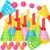 Jerify 30 Pcs Pop Pass Catch Ball Game Outdoor Indoor Games Toys for Kids with 12 Catch Launcher Baskets and 18 Balls Beach Sport Outdoor Activities for Summer Party Favor Gift Age 6 7 8 10 12+