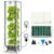 JESLED 15 Tiers Indoor Hydroponic Tower Kits with LED Grow Lights,Tent