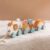 Jessruly Handmade Wooden Push & Pull Vehicle Set – Montessori Stacking Toys with Dinosaur, Animal, Star, Moon & Train Blocks – Vintage-Inspired Wooden Cars & Trucks，3P