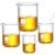 Jetec 5 Pieces Glass Beaker Set Lab Beaker with Stirring Rod, 4 Sizes of 50/100/250/500 ml Thick Borosilicate Glass Beakers for Back to School Science Lab Chemistry Supplies
