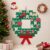 Jetec Christmas Card Holder Felt Christmas Wreath Card Display Photo Holder Decorative Wall Hanging Picture Display for Xams Holiday Party Picture Gift