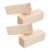 JEWEDECO 4pcs Unfinished Basswood Carving Blocks for DIY Woodcrafts, 5.9x2in Rectangle Wood Cubes with Versatile Craft Utility and Reduced Cracking for Arts Projects and Parent Games