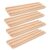 JEWEDECO 4pcs Wooden Domino Rack Set with Natural Grain Finish for Stable Gameplay and Organized Storage, Tile Holder for Board Game Pieces and Domino Tiles, for Indoor and Outdoor