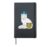 Jewish Arctic Snow Fox Menorah Hanukkah Chanukah Animal Hardcover Journal, Black