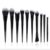 JFELDDIE 10 Pieces of Makeup Brush Set Full of Black Powder Eye Shadow Beauty Tools