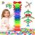 JGLXF 300 Pieces Building Blocks Kids STEM Toys Educational Discs Sets Interlocking Solid Plastic for Preschool Boys and Girls Aged 3+, Birthday for Boys Girls 3-5
