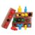 Jiawu Cylinder Socket Block Set Wooden Sensory Toys Early Learning Baby Toddlers 36+ Months Color Sorting Stacking