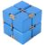Jiawu Handheld Fidget Toy Metal Stress Relief Desk Toy Aluminum Alloy for Anxiety ADHD Black (Blue)