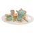 Jiawu Kids Tea Party Set Charming Wooden Tea Toy for Imaginative Play Enhances Communication Skills Ideal for Ages 3 and Up
