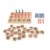 Jiawu Math Manipulatives Toys, Interactive Numerical Learning Wooden Number Blocks and Counting Peg Board, Counting Peg Board for Kids with 20 Cylinder Blocks 33 Number Chips for