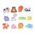 Jiawu Wooden Puzzles Toys, Rubber Wood Construction Interlocking Puzzle Blocks Wooden Stacking Toys, Matching Sorting Stacking with Storage Box for Toddlers Early Learning (Animals)