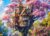Jigsaw Puzzles for Adults 1000 Piece Puzzle for Adults 1000 Pieces Puzzle 1000 Pieces-Whimsical Tree House and Flowers