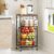 Jination Rolling Kitchen Cart, 5-Tier Pull-Out Utility Storage Cart (Brown)