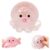 JINGGWW Crystal Sequin Octopus Taba Squishy – Cute Taba Stress Relief Toy, Kawaii Fidget Ball for Desk, Office & Gifts (Glitter Pink)