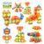 JINHUDIE Magnetic Building Blocks (1.38 inches) Magnetic Tiles – 3D Building Blocks for Toddlers 1-3 & Kids Ages 4-8, STEM Educational Magnetic Toys