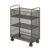 Jinhxofs Mesh Storage Rack Metal Three-Tier Organizer Bookshelf with Handles for Students, Teachers, Black, Three-Tier Without Wheels