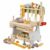 Jinhxofs Toy Workbench with Tools Imaginative Wooden Play Workbench Construction Kids Tool Bench for Playroom