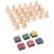 JISADER 26 Pieces Wooden Alphabet Stamps for Kids Uppercase Letter Learning Toy Children Fun Birthday Gift Wood Letter Stamp Set