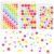 JJUNW 3000 Pcs Small Rainbow Dot Stickers, Star Heart Dot Stickers for DIY