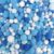 JKanruh 1000pcs 0.4 to 1.2 inch Glitter Pompoms Blue White Series Craft Pom Poms,Small Tinsel Poms for Crafts DIY Art Decorations