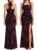 JKMNAO Women Halter Tie High Slit Wedding Guest Maxi Dress Red Floral
