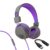 JLab, JBuddies Studio, Kids Wired on-Ear Headphones, Bundle with USB-C Adapter, Volume limiting, Foldable, Grey/Purple