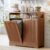 jmhdyg Pet-Proof Double 13 Gallon Tilt Out Trash Can Cabinet with Open Storage – Hide Garbage & Recycling Bins to Keep Your Kitchen Clean and Organized,Walnut