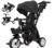 JMMD 8 in 1 Tricycle Stroller with Push Handle, Foldable Trike with 360° Swivel Seat, Reclining Backrest, All-Terrain Wheels, Dual Brakes, Canopy & Storage, Gift for Kids 18 Months to 5 Years, Black