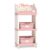 Jmudren Toddler Book and Toy Organizer with Storage Bin, Front-Facing Book Display Shelf, Kids Reading Rack with Wheels, Montessori Activity Organizer for Nursery and Playroom (Pink, 3-Tier)