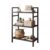 JNLABCRSU Black Industrial 5-Tier Bookcase, Metal Frame Particle Board Storage Shelf, Waterproof Scratch Resistant Display Rack for Living Room Bedroom Home Office Kitchen
