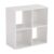 JNLABCRSU White 4-Cube 2×2 Storage Organizer, Open Compartment Particle Board Cube Shelving Unit, Versatile Display Bookcase for Playroom Bedroom Home Office